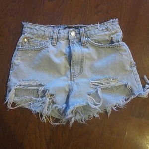 Nasty Gal Distressed Denim Cut Off Shorts